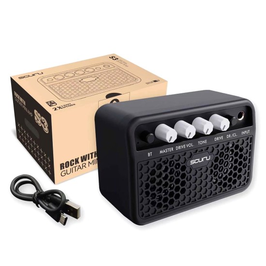 Scuru S3 5W Mini Ενισχυτής Κιθάρας Επαναφορτιζόμενος