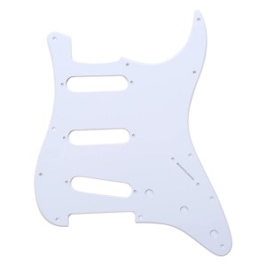Stratocaster Pickguard DizzyTunes ST SSS WH-1 Λευκό Stratocaster Pickguard DizzyTunes ST SSS WH-1 Λευκό