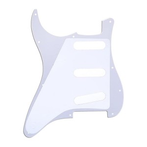 Stratocaster Pickguard DizzyTunes ST SSS WH-1 Λευκό Stratocaster Pickguard DizzyTunes ST SSS WH-1 Λευκό