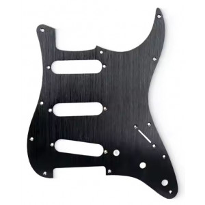 Stratocaster Pickguard Αλουμινίου SSS Anodizing Μαύρο