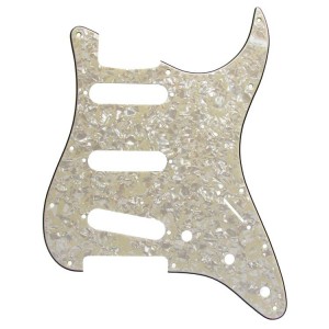 Stratocaster Pickguard DizzyTunes ST SSS CR-4 Κρεμ Πέρλα Stratocaster Pickguard DizzyTunes ST SSS CR-4 Κρεμ Πέρλα