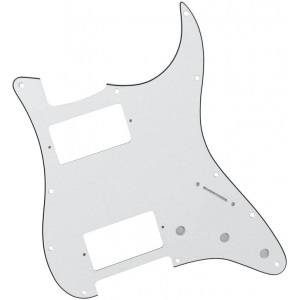 Stratocaster Pickguard DizzyTunes ST HH WH-3 Λευκό