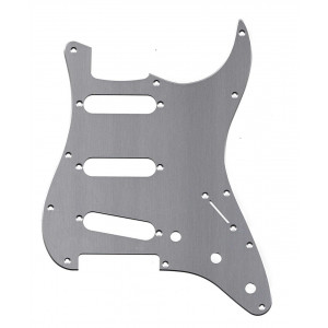 Stratocaster Pickguard Αλουμινίου SSS Anodizing Silver Stratocaster Pickguard Αλουμινίου SSS Anodizing Silver