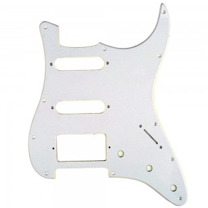 Stratocaster Pickguard Samwoo HSS WH1 Λευκό