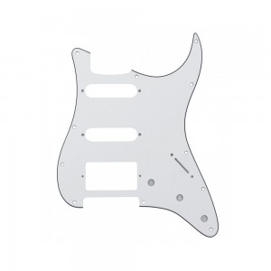 Stratocaster Pickguard Samwoo HSS WH3 Λευκό-Μαύρο-Λευκό