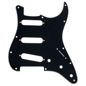 Stratocaster Pickguard Samwoo ST11 BK3 Μαύρο Stratocaster Pickguard Samwoo ST11 BK3 Μαύρο
