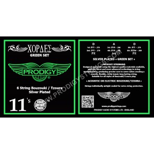 PRODIGY Green 11s χορδές 6χορδου Μπουζουκιού/Τζουρά PRODIGY Green 11s χορδές 6χορδου Μπουζουκιού/Τζουρά