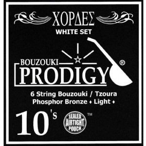 PRODIGY White 10s χορδές 6χορδου Μπουζουκιού/Τζουρά PRODIGY White 10s χορδές 6χορδου Μπουζουκιού/Τζουρά