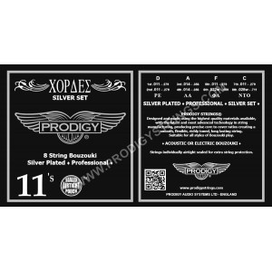 PRODIGY Silver 11s χορδές 8χορδου Μπουζουκιού PRODIGY Silver 11s χορδές 8χορδου Μπουζουκιού