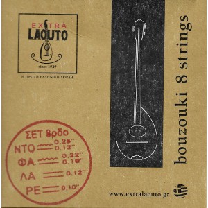 Extra Laouto Xορδές 8χορδου Μπουζουκιού 10άρες Extra Laouto Xορδές 8χορδου Μπουζουκιού 10άρες