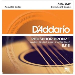 D'Addario EJ15 Χορδές Ακουστικής Κιθάρας Extra Light 10-47 D'Addario EJ15 Χορδές Ακουστικής Κιθάρας Extra Light 10-47