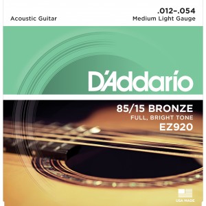 D'Addario EZ920 Χορδές Ακουστικής Κιθάρας Medium Light 12-54