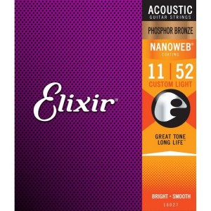 Elixir Nanoweb 16027 Χορδές για Ακουστική Κιθάρα Custom Light 11-52 Elixir Nanoweb 16027 Χορδές για Ακουστική Κιθάρα Custom Light 11-52
