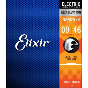 Elixir Nanoweb 12027 Χορδές για Ηλεκτρική Κιθάρα Custom Light 09-46