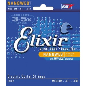 Elixir Nanoweb 12102 Χορδές για Ηλεκτρική Κιθάρα Medium 11-49 Elixir Nanoweb 12102 Χορδές για Ηλεκτρική Κιθάρα Medium 11-49