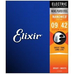 Elixir Nanoweb 12002 Χορδές για Ηλεκτρική Κιθάρα Super Light 09-42