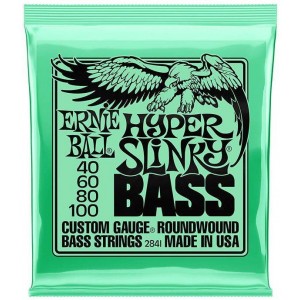 Ernie Ball 2841 Hyper Slinky Χορδές Ηλεκτρικού Μπάσου 40-100 Custom Gauge