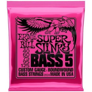 Ernie Ball 2824 Super Slinky Χορδές Ηλεκτρικού 5χορδου Μπάσου 40-125 Ernie Ball 2824 Super Slinky Χορδές Ηλεκτρικού 5χορδου Μπάσου 40-125