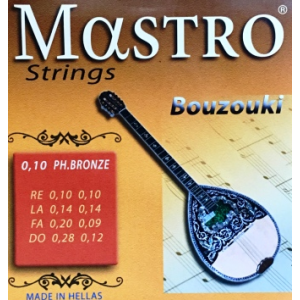 Mastro Χορδές 8χορδου Μπουζουκιού 10ρες Bronze