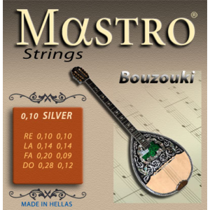 Mastro Χορδές 8χορδου Μπουζουκιού 10ρες Silver