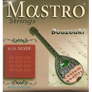 Mastro Χορδές 8χορδου Μπουζουκιού 10ρες Silver (custom)