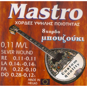 Mastro Χορδές 8χορδου Μπουζουκιού 11ρες Silver (custom)