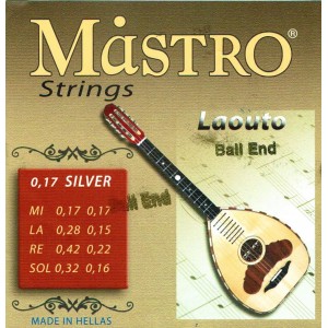 Mastro Χορδές για Λαούτο Κρητικό 17ρες Silver Ball End