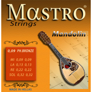 Mastro Χορδές για Μαντολίνο 9ρες Bronze Mastro Χορδές για Μαντολίνο 9ρες Bronze