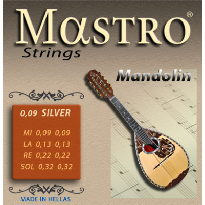 Mastro Χορδές για Μαντολίνο 9ρες Silver