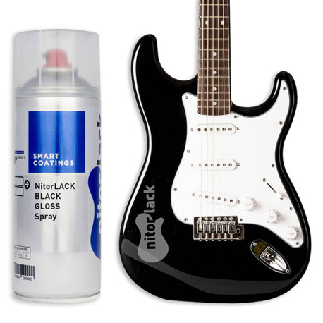 Nitorlack χρώμα Νίτρου BLACK GLOSS  Σπρέι 400ml