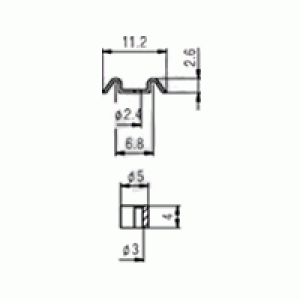 String Retainer Ηλεκτρικής Κιθάρας Samwoo HS006 BK String Retainer Ηλεκτρικής Κιθάρας Samwoo HS006 BK