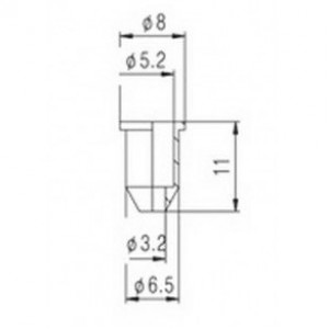 String Mounting Ferrule Ηλεκτρικής Κιθάρας Samwoo HS015 BK String Mounting Ferrule Ηλεκτρικής Κιθάρας Samwoo HS015 BK