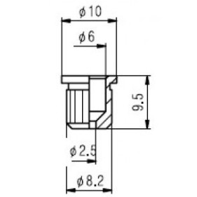 String Mounting Ferrule Ηλεκτρικής Κιθάρας Samwoo HS017 CR