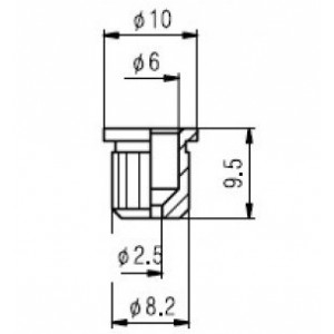 String Mounting Ferrule Ηλεκτρικής Κιθάρας Samwoo HS017 BK String Mounting Ferrule Ηλεκτρικής Κιθάρας Samwoo HS017 BK