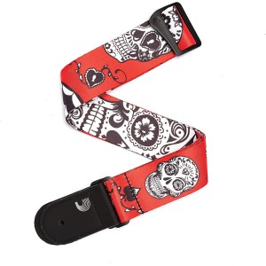 Daddario Red Sugar Skulls P20W1414 Ζώνη Κιθάρας