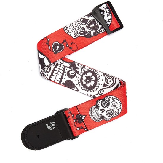 Daddario Red Sugar Skulls P20W1414 Ζώνη Κιθάρας