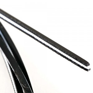 Φιλέτο Εγχόρδων Ίσιο Μαύρο-Λευκό-Μαύρο Hosco F-P1515BWB από PVC Πλαστικό