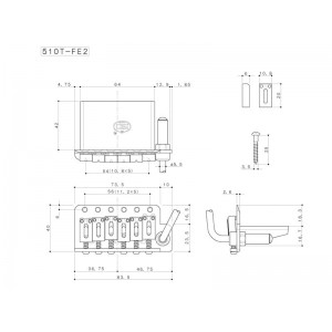 Gotoh NS510T-FE2 Gold Μονάδα Τρέμολο 
