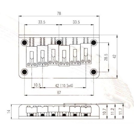 Γέφυρα Ηλεκτρικής Κιθάρας BN007 CR