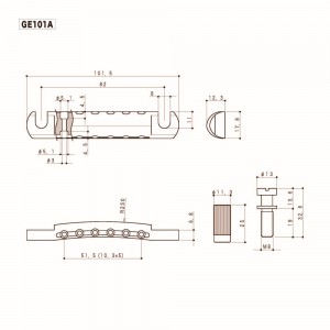Gotoh GE101A-LX01 Gold Luxury Χορδιέρα Ηλεκτρικής Κιθάρας τύπου Les Paul Gotoh GE101A-LX01 Gold Luxury Χορδιέρα Ηλεκτρικής Κιθάρας τύπου Les Paul