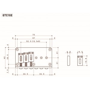 Gotoh GTC102 Gold Γέφυρα Ηλεκτρικής Κιθάρας
