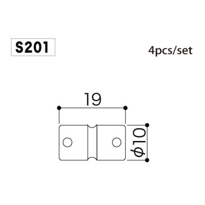 Βαγονάκια για Γέφυρα Ηλεκτρικού Μπάσου Gotoh S201 Chrome (σετ από 4)