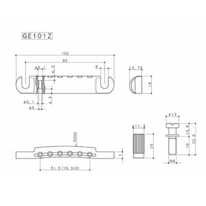 Gotoh GE101Z Black Χορδιέρα Ηλεκτρικής Κιθάρας τύπου Les Paul Gotoh GE101Z Black Χορδιέρα Ηλεκτρικής Κιθάρας τύπου Les Paul