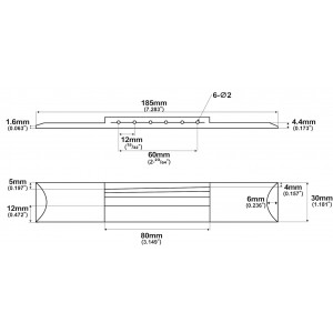 Γέφυρα Κλασικής Κιθάρας Rosewood CB-01
