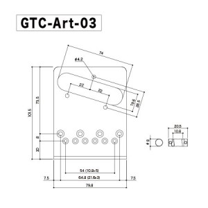 Γέφυρα Ηλεκτρικής Κιθάρας Gotoh GTC-ART-03 Gold Γέφυρα Ηλεκτρικής Κιθάρας Gotoh GTC-ART-03 Gold