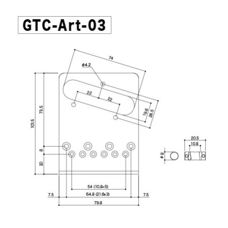 Γέφυρα Ηλεκτρικής Κιθάρας Gotoh GTC-ART-03 Gold