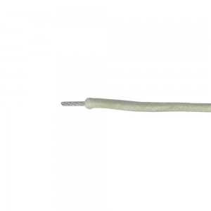 Μονό Υφασμάτινο Καλώδιο για κύκλωμα Ηλεκτρικής Κιθάρας Λευκό Hosco CBL-100CLW (ανά μέτρο)