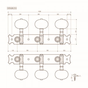 Κλειδιά Κλασικής Κιθάρας Gotoh 35G620-2W (3+3) Κλειδιά Κλασικής Κιθάρας Gotoh 35G620-2W (3+3)