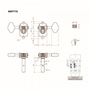 Κλειδιά Ακουστικής  Gotoh SEP770-05M Chrome (3+3)