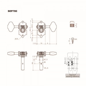 Κλειδιά Ακουστικής / Λαϊκής Κιθάρας Gotoh SEP780-06M Chrome (3+3)